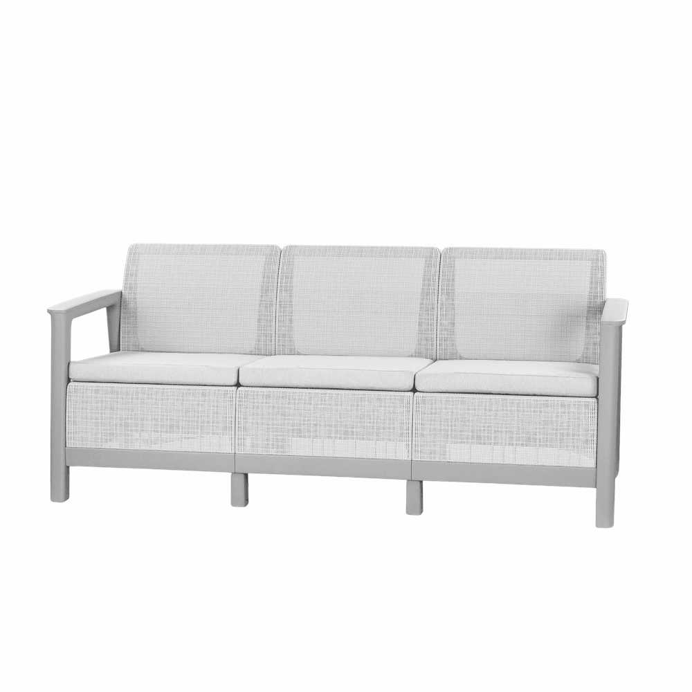 Scandi Love Max Linea Duo set vrtnog namještaja s klupom za pohranu od jute Druga slika proizvoda