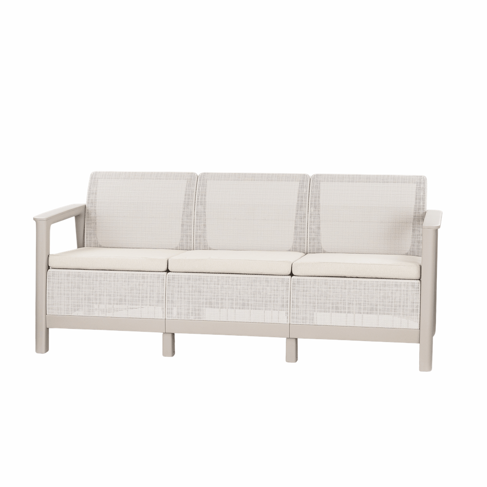 Scandi Love Linea Duo set vrtnog namještaja s klupom za pohranu od jute