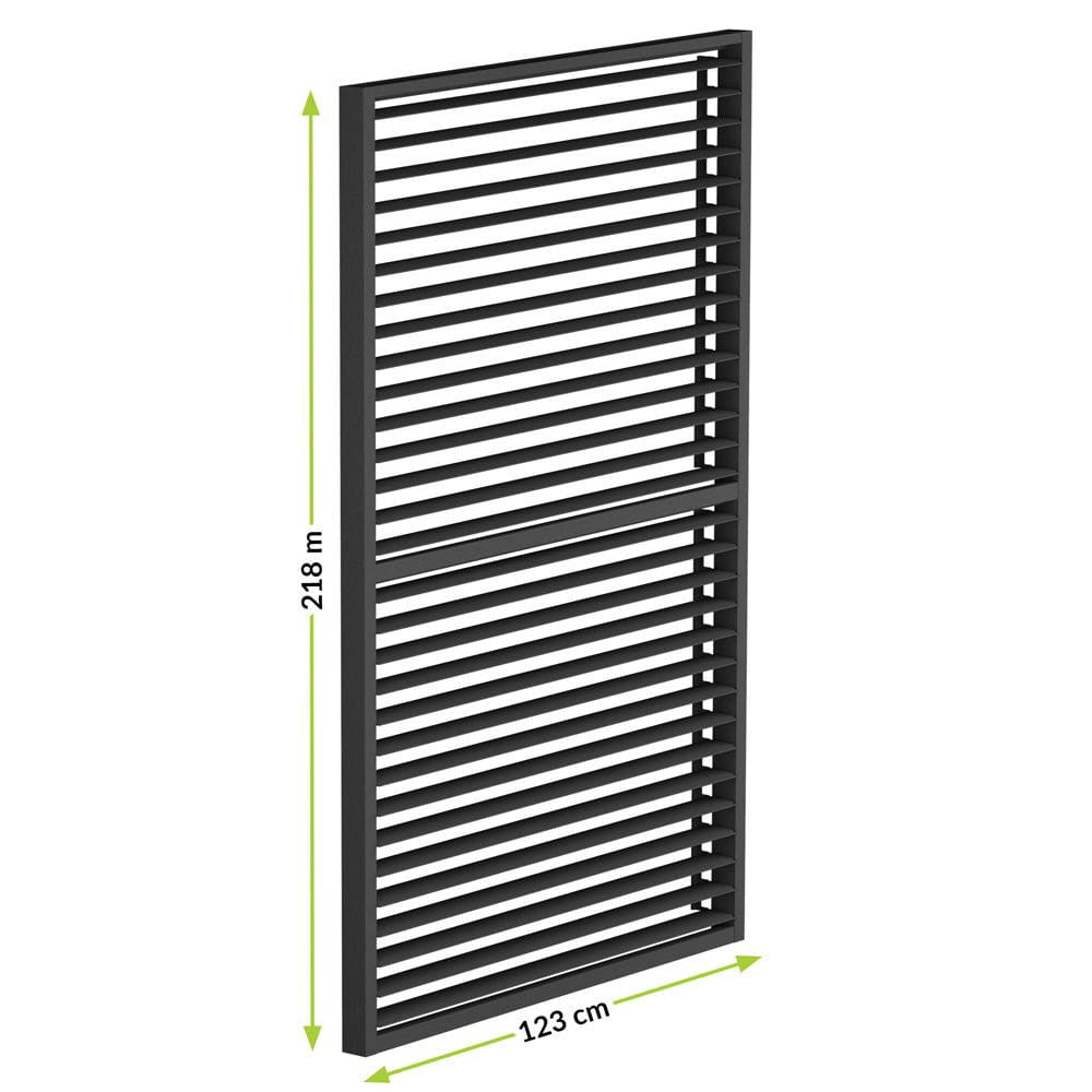 LUXE bočni panel s letvicama (R) 123x218 cm do 4 m antracit Druga slika proizvoda