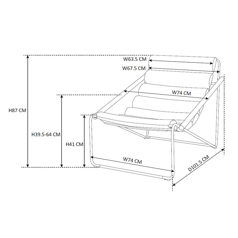Yurt vrtna fotelja, zeleno-siva Druga slika proizvoda