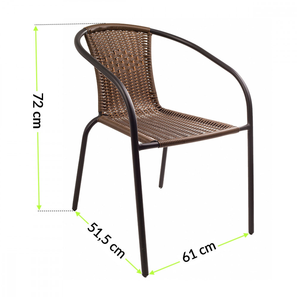 Herkules trodijelna sofa, smeđa Druga slika proizvoda