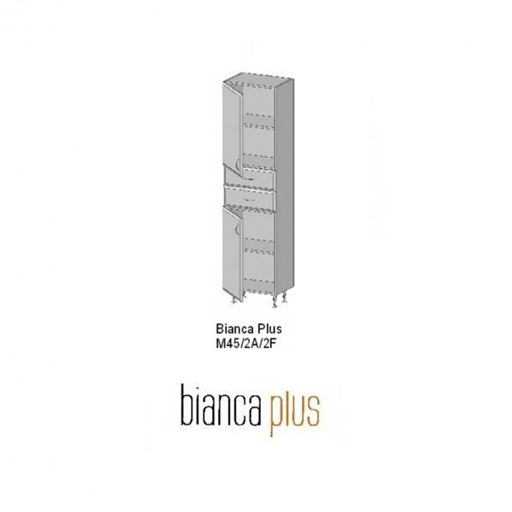 Bianca Plus 45 visoki ormar s 2 vrata i 2 ladice, u boji Aida oraha, desni Druga slika proizvoda
