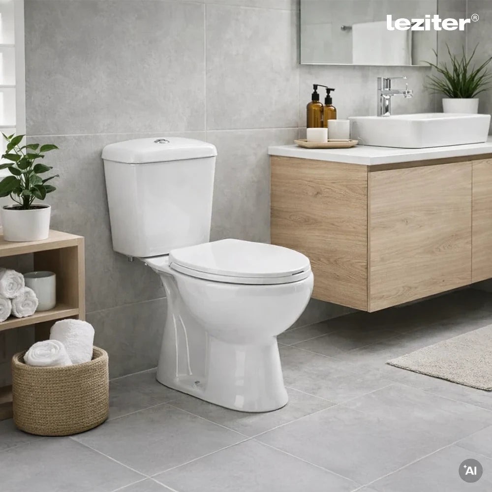 Cleano monoblok WC školjka s vanjskim odvodom i sjedalom Druga slika proizvoda