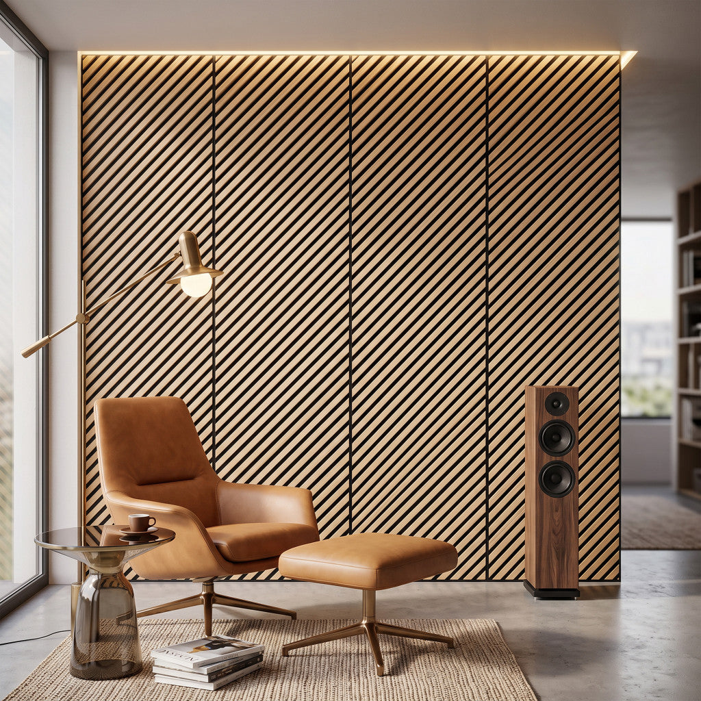 Acustična zidna ploča Deco I s bambusnom završnom obradom, 260 x 60 x 1,8 cm Druga slika proizvoda