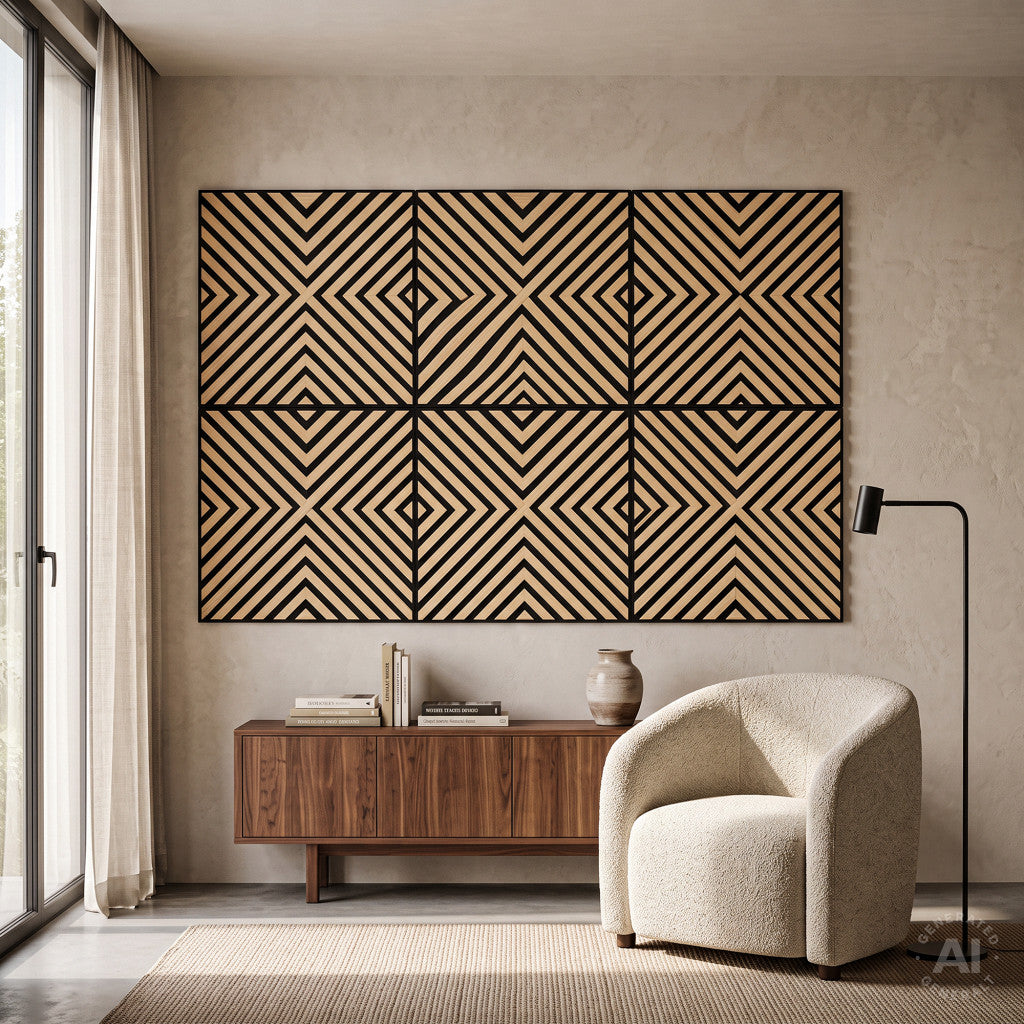 Akustična zidna ploča Deco IV s bambusovom završnom obradom, 60x60x1,8 cm Druga slika proizvoda