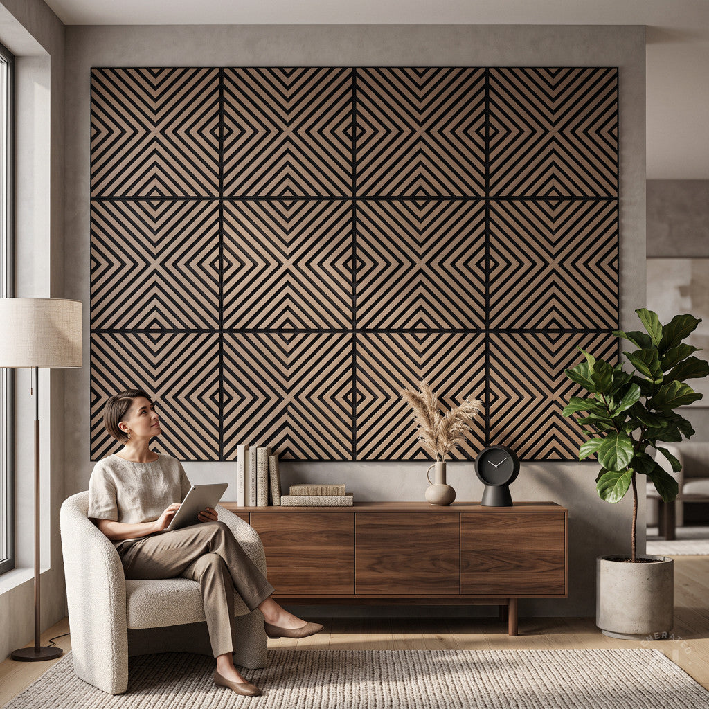 Akustična zidna ploča Deco IV s uljenom površinom od hrasta, 60x60x1,8 cm Druga slika proizvoda