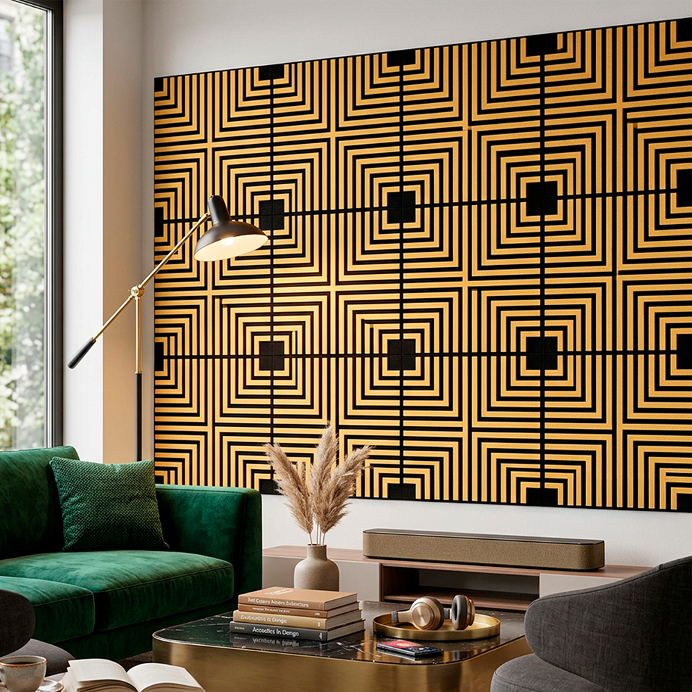 Akustična zidna ploča Deco V s bambusnom završnom obradom, 60x60x1,8 cm Druga slika proizvoda