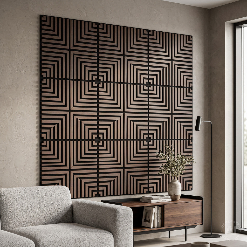 Akustična zidna ploča Deco V s završnom obradom od orahovog drveta, 60x60x1,8 cm Druga slika proizvoda