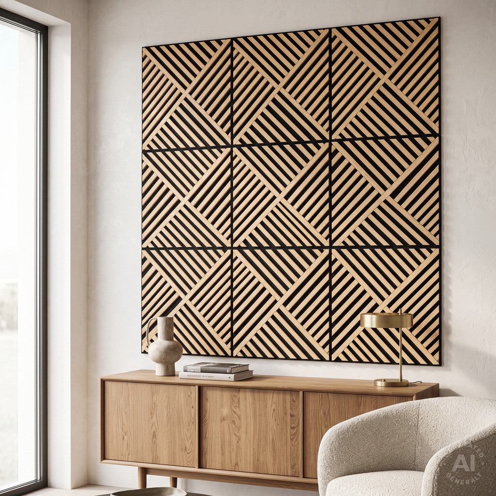 Akustična zidna ploča Deco VIII s bambusnom završnom obradom, 60x60x1,8 cm Druga slika proizvoda
