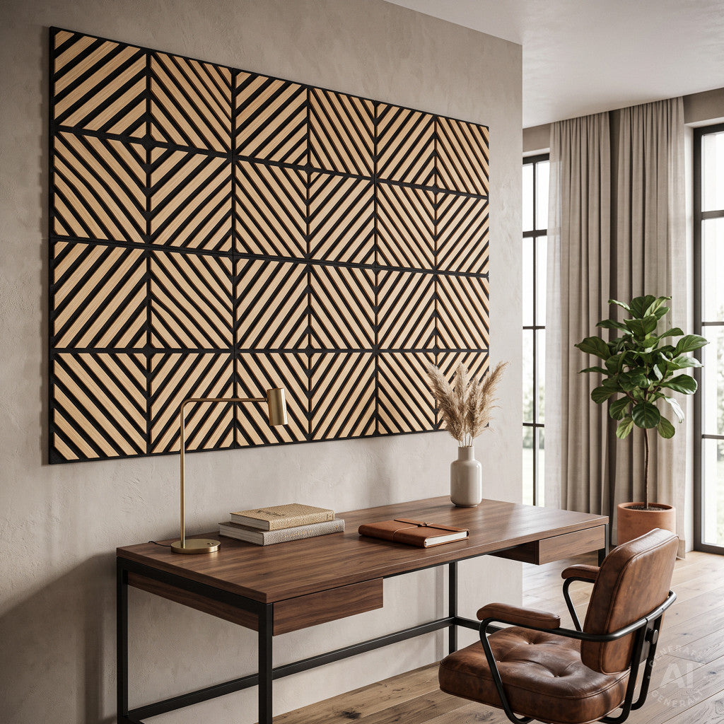 Akustična zidna ploča Deco IX s bambusnom završnom obradom, 60x60x1,8 cm Druga slika proizvoda