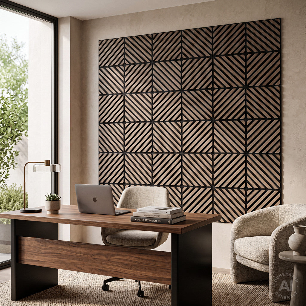 Akustična zidna ploča Deco IX, efekt uljanog hrasta, 60x60x1,8 cm Druga slika proizvoda