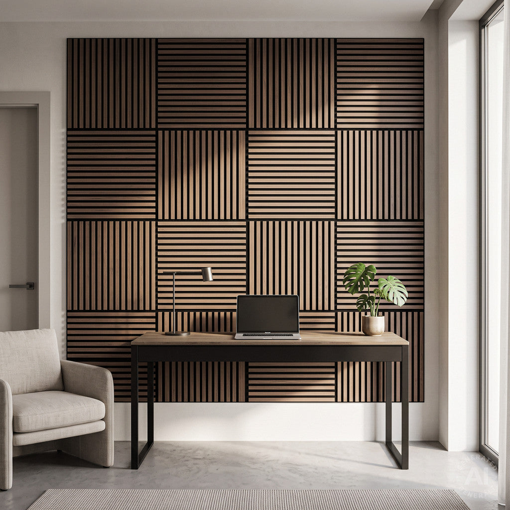 Akustična zidna ploča Deco II, efekt oraha, 60x60x1,8 cm Druga slika proizvoda