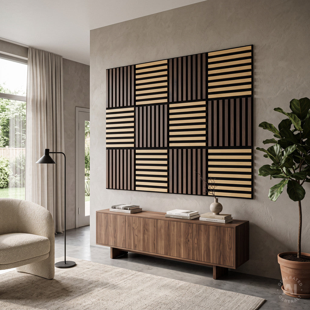 Akustična zidna ploča Deco X s bambusnom završnom obradom, 60x60x1,8 cm Druga slika proizvoda