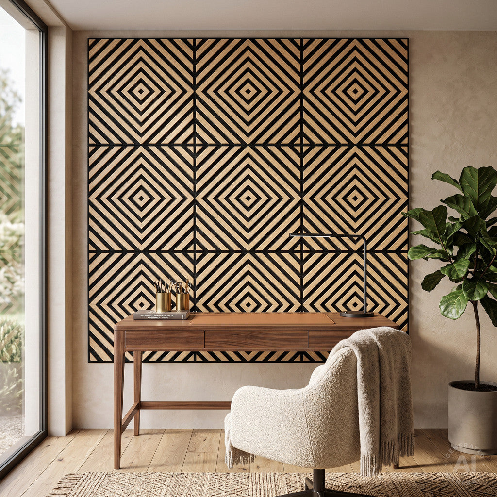 Akustična zidna ploča Deco XI s bambusnom završnom obradom, 60x60x1,8 cm Druga slika proizvoda