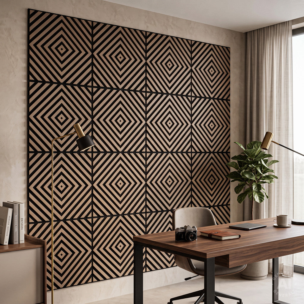 Akustična zidna ploča Deco XI s hrastovom površinom obrađenom uljem, 60x60x1,8 cm Druga slika proizvoda