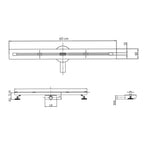 Slim zuhanyfolyóka méretábra 60 cm hosszúsággal és DN40 kimenettel - Homelux, L01-60