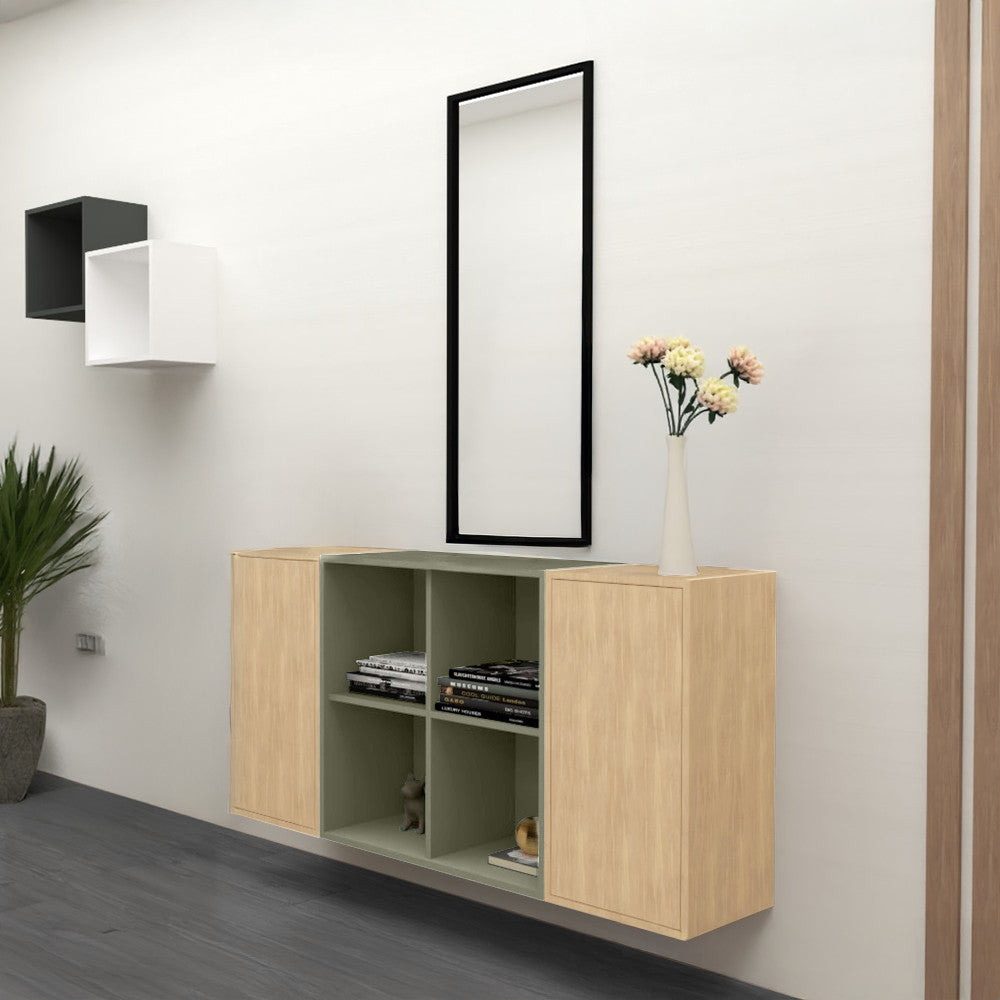 Boxie otvoreni zidni ormarić 80x80x37 cm zeleni Druga slika proizvoda