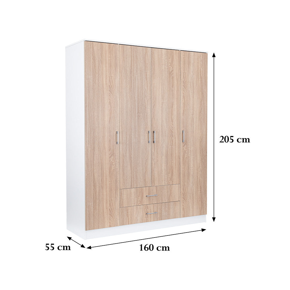 Oriama Miami 160x205 cm, Sonoma hrast i bijela Druga slika proizvoda