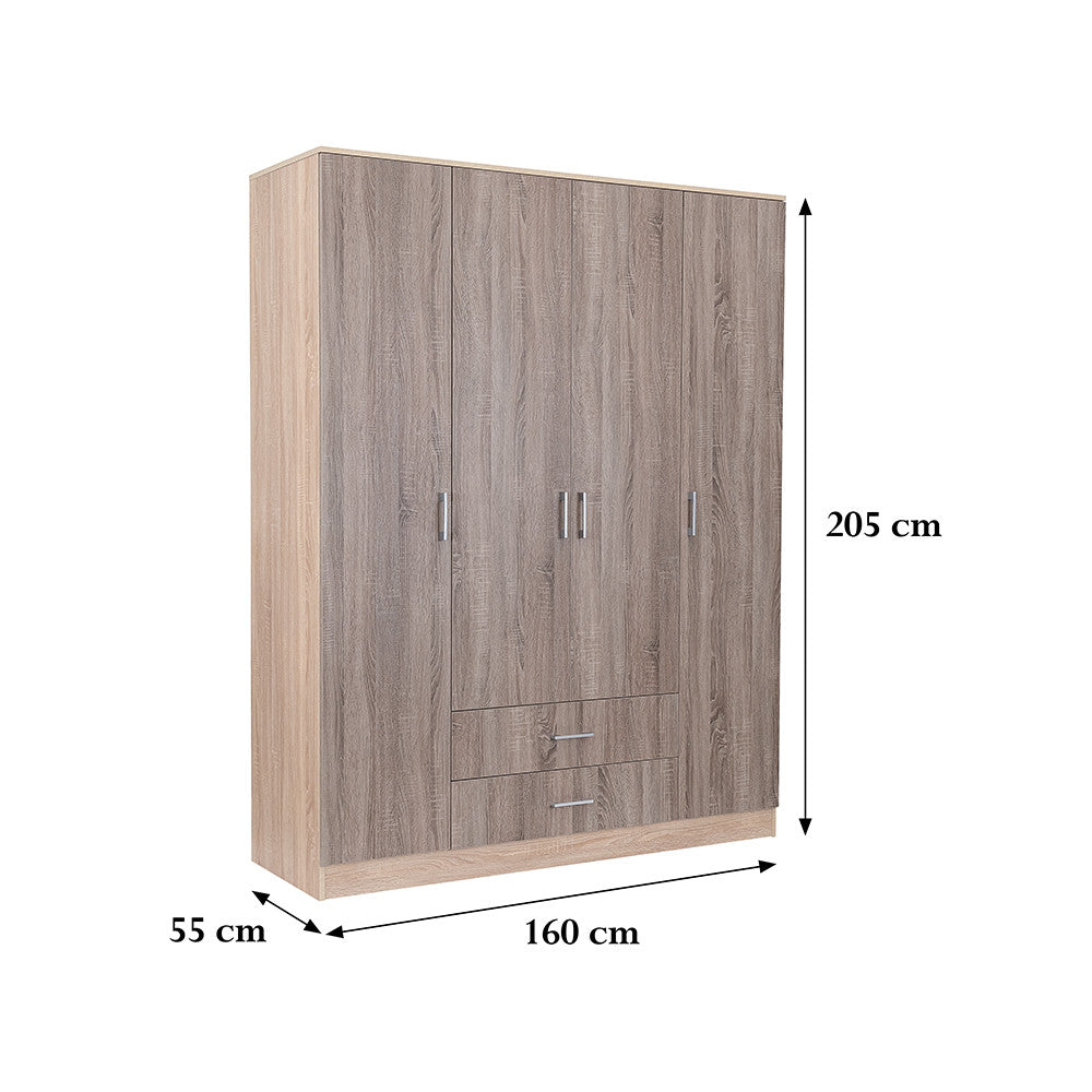Ormar Miami 160x205 cm, York javor i Sonoma javor Druga slika proizvoda