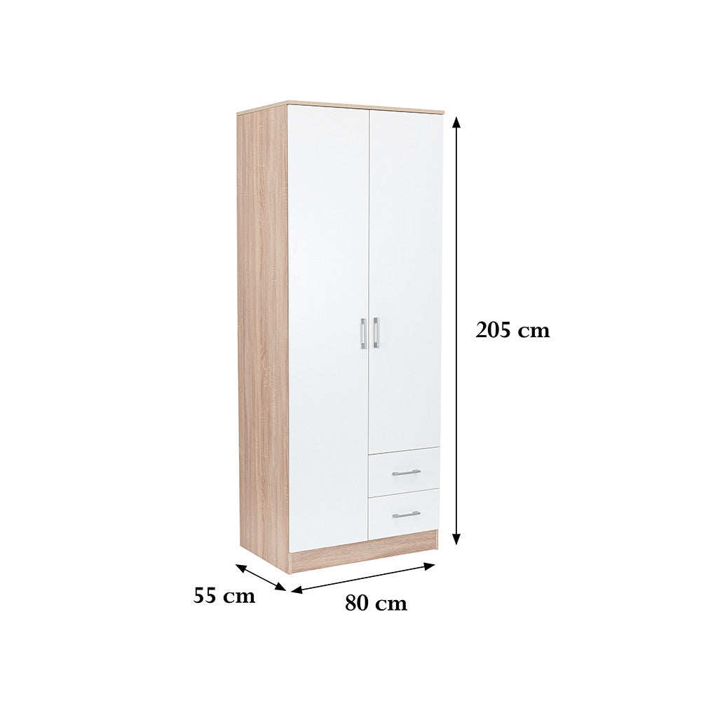 Okvir kreveta Miami 80x205 cm bijeli-sonoma hrast Druga slika proizvoda