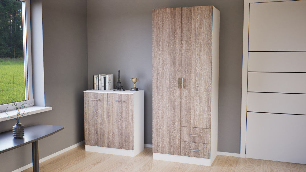 Okvir kreveta Miami 80x205 cm jork hrast-bijela Druga slika proizvoda