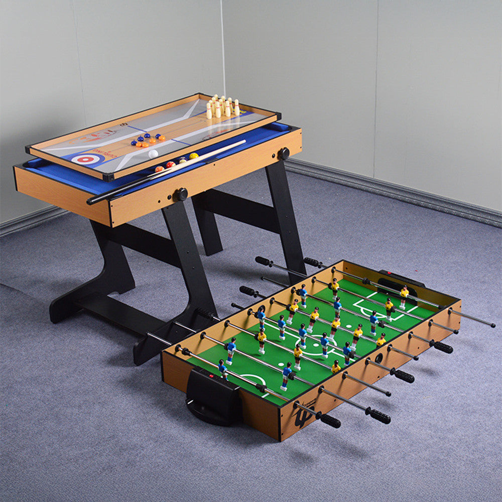 Stol za igre 4-u-1: stolni nogomet, stolni tenis, snooker i curling/bowling Druga slika proizvoda