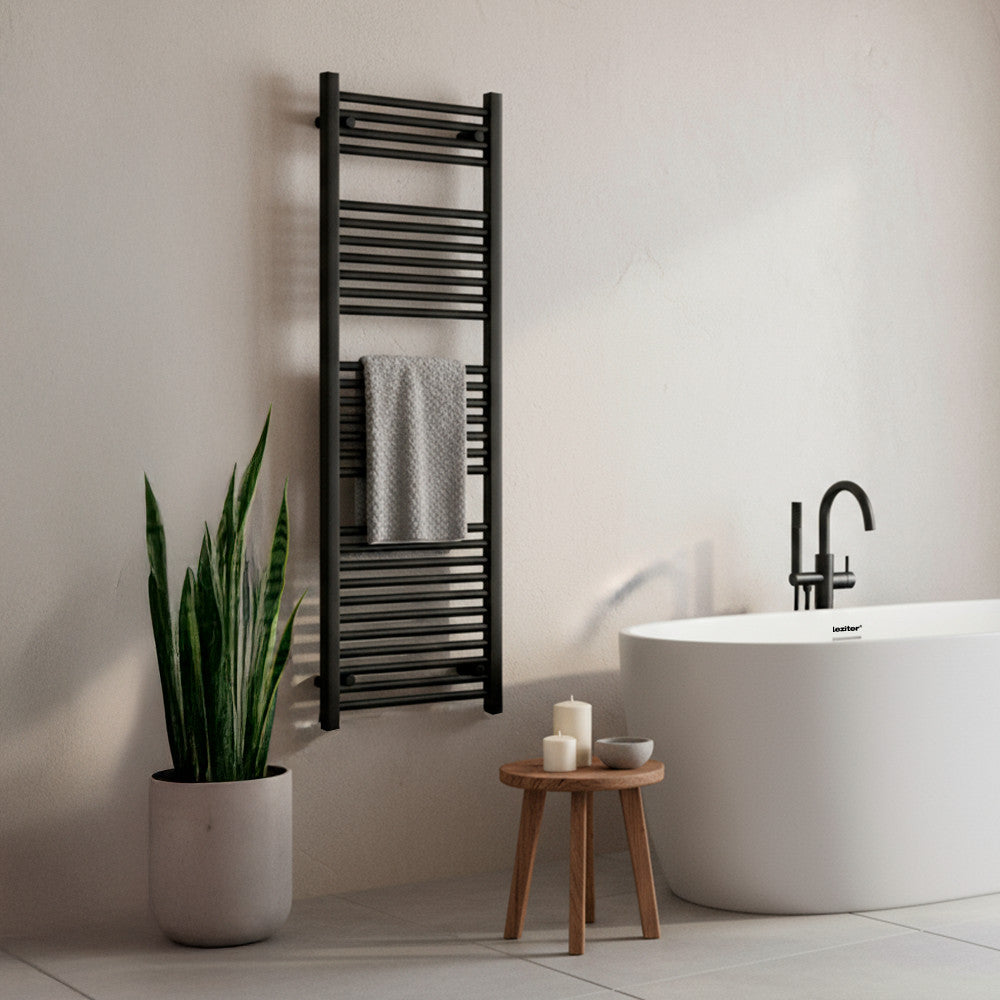Zidni ručnik-radijator 1400x500 mm crni Druga slika proizvoda