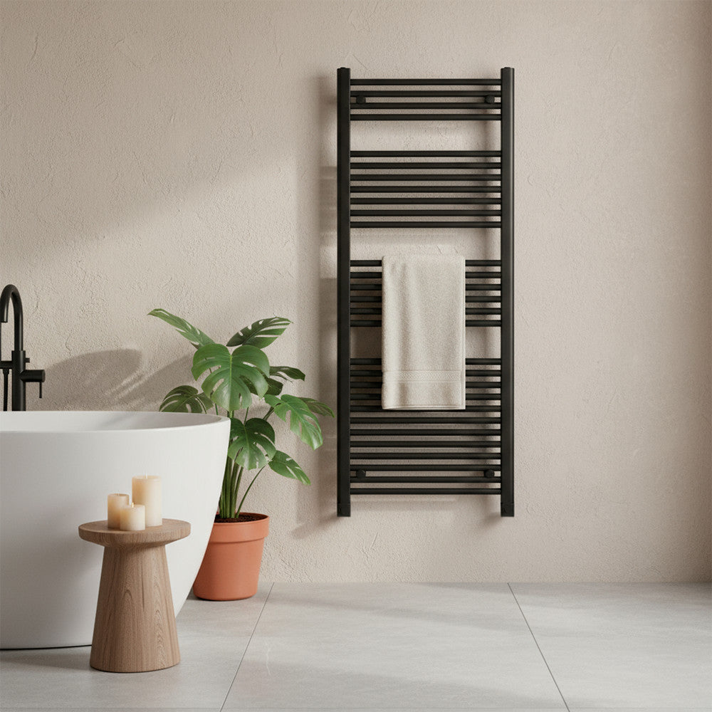 Zidni ručnik-radijator 1400x600 mm crni Druga slika proizvoda
