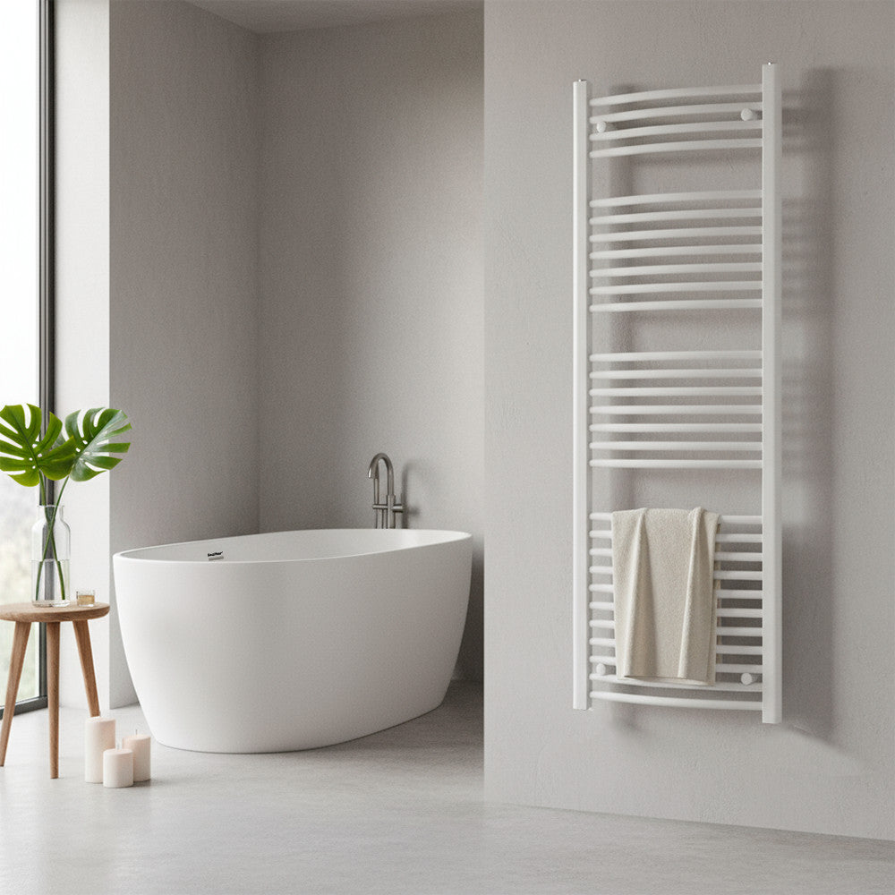Zakrivljeni radijator za ručnike 1600x600 mm bijeli Druga slika proizvoda