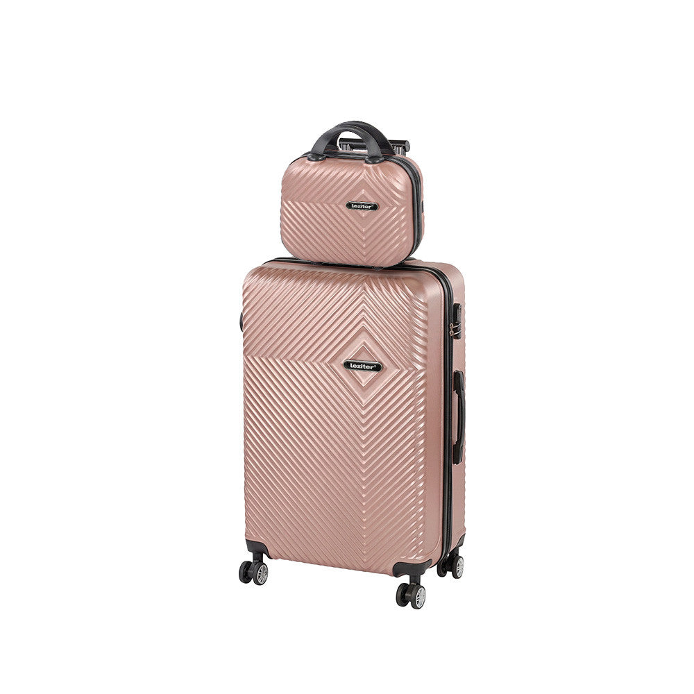 2 részes bőröndszett, modern rosegold színben - Homelux, LTRPBS-V-RG