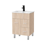 Mosdószekrény háromnegyedes nézete kerámia mosdóval - Homelux, NEO60ASTST
