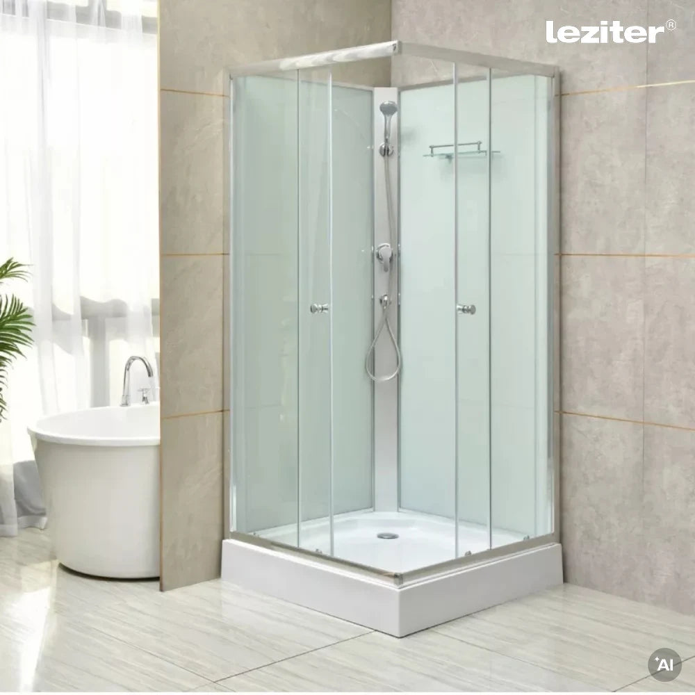 Polo White II 80x80 cm szögletes fehér hátfalas zuhanykabin   zuhanytálcával Másodlagos kép