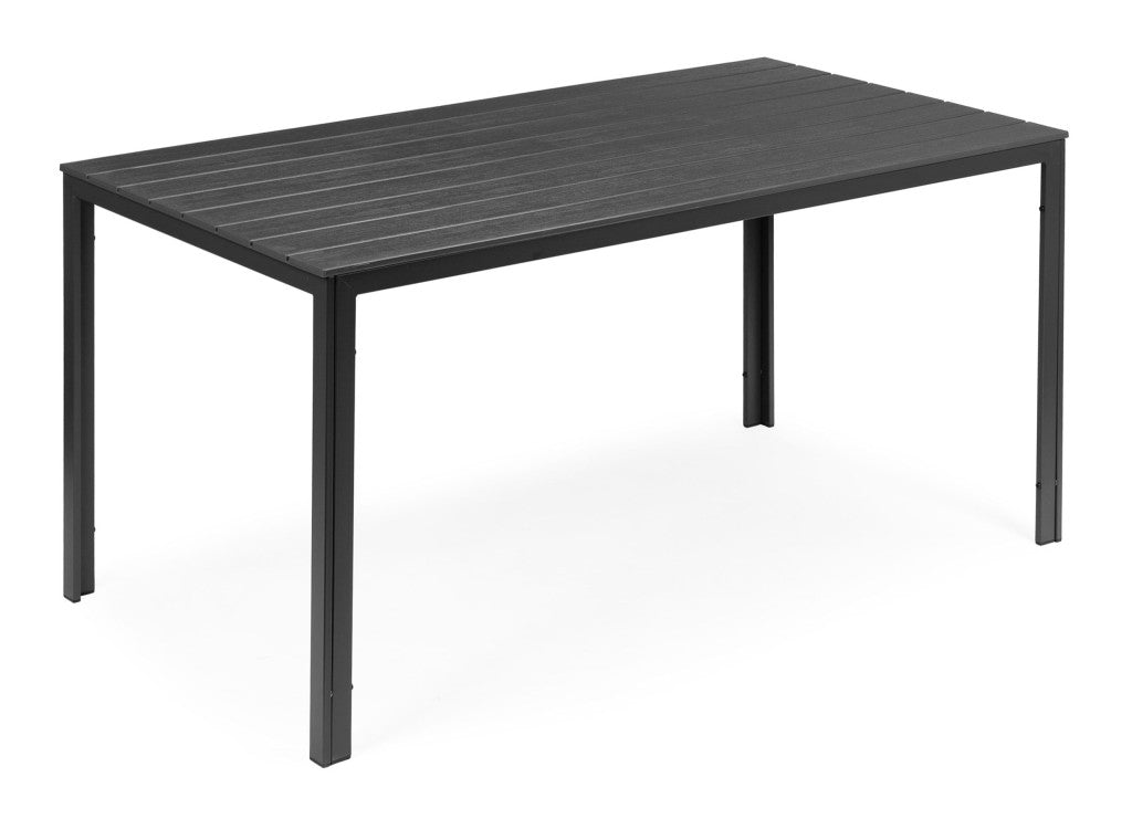 Vrtni stol za 6 osoba 156x78 cm polywood sivi Druga slika proizvoda