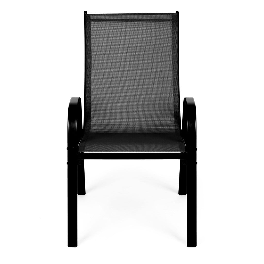 Set od 4 vrtne stolice s metalnim okvirom, crne Druga slika proizvoda