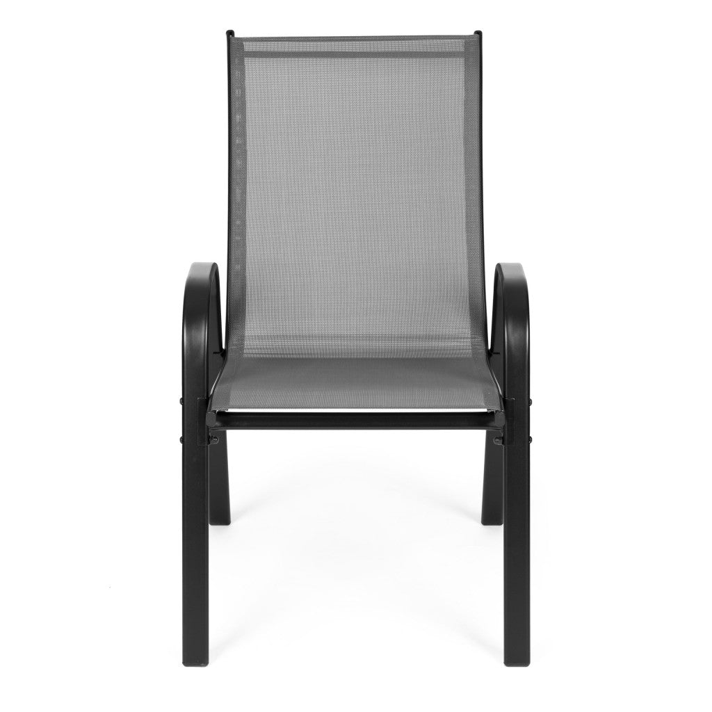 Set od 4 vrtne stolice s metalnim okvirom, siva Druga slika proizvoda