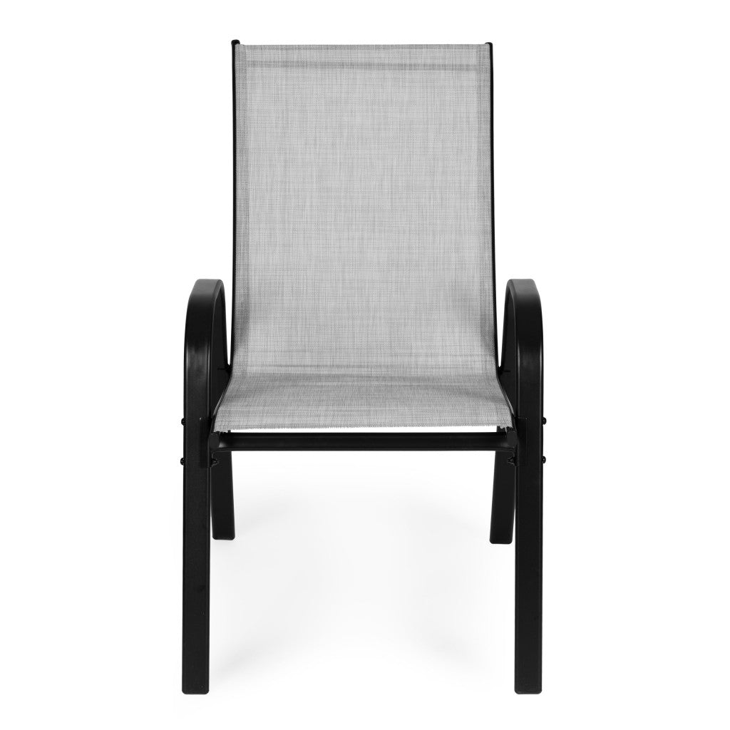 Set od 4 vrtne stolice s metalnim okvirom, svijetlosive Druga slika proizvoda