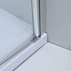 Outlet fürdőszoba zuhanyajtó alsó sarokprofil és forgópánt részlete - Homelux, SC-2118-80