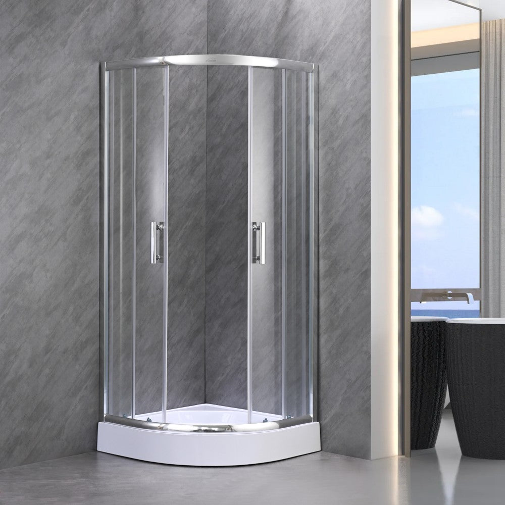 Spirit Clear 80x80 cm zakrivljena tuš-kabina s tuš-podlogom Druga slika proizvoda