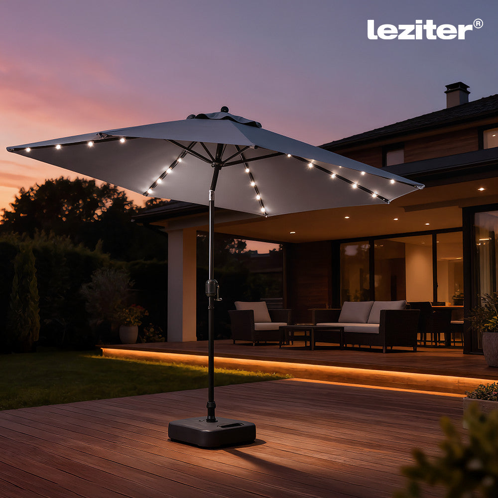 Solari vrtna sjenica s LED lampom, srebrna, 300 cm Druga slika proizvoda